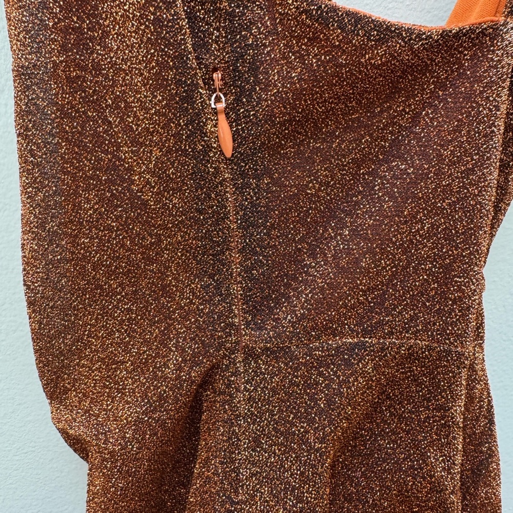 Superdown Shimmering Orange Dress - Picture 8 of 9